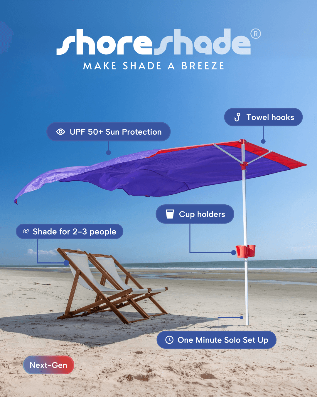 ShoreShade Sail (Cosmic Purple)